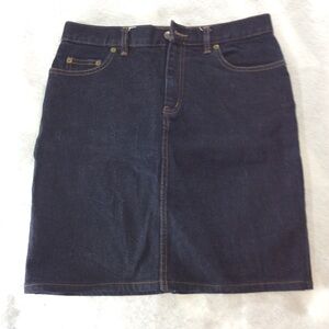 Ralph Lauren Dark Blue Denim Pencil Skirt size 4 gently used #647